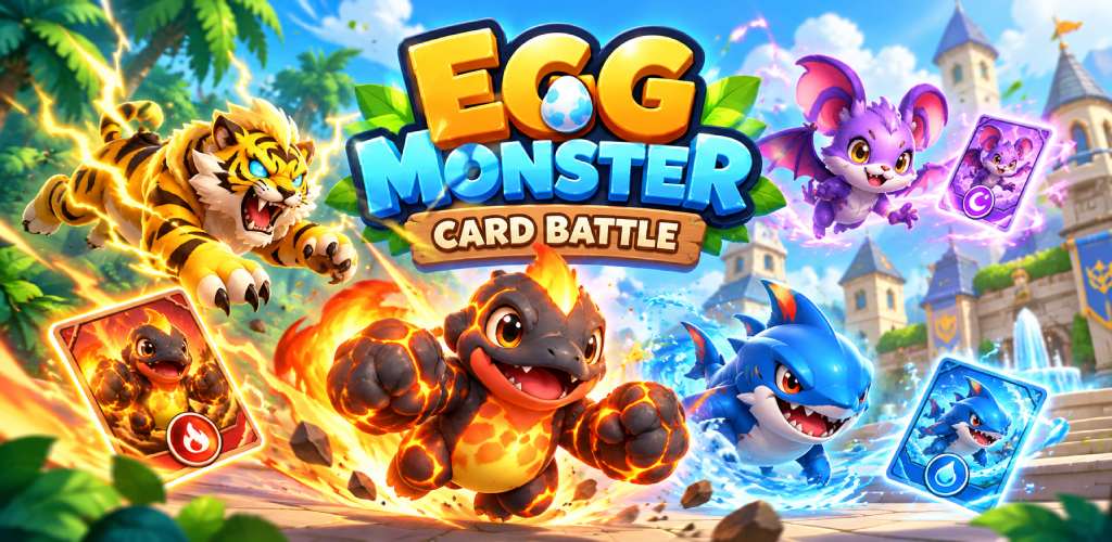 Official Egg Monster: Card Battle artwork for a monster card adventure